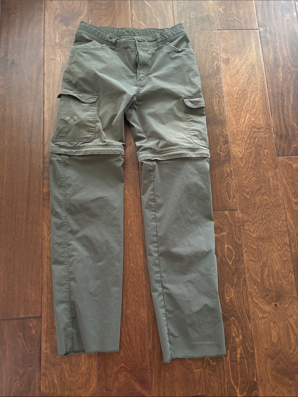 Boy Scouts Youth Olive Convertible Cargo Pants - Size 18 (Boys)